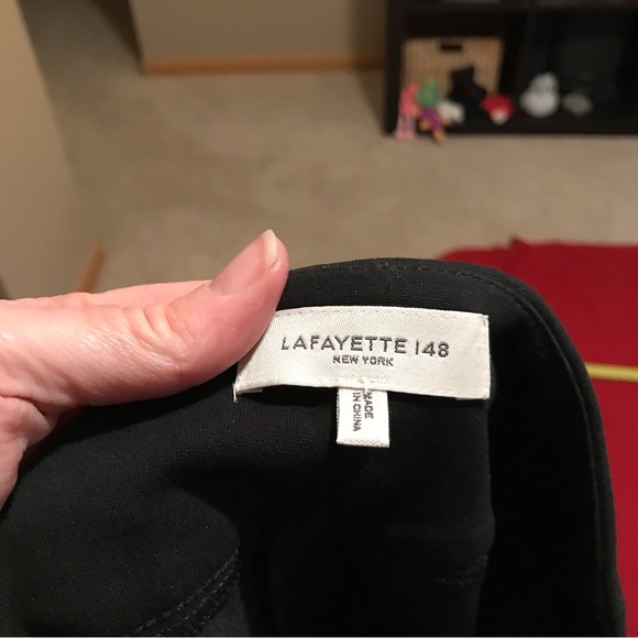 Lafayette 148 Acclaimed Stretch Gramercy Pant Black Career Trousers - Picture 8 of 8